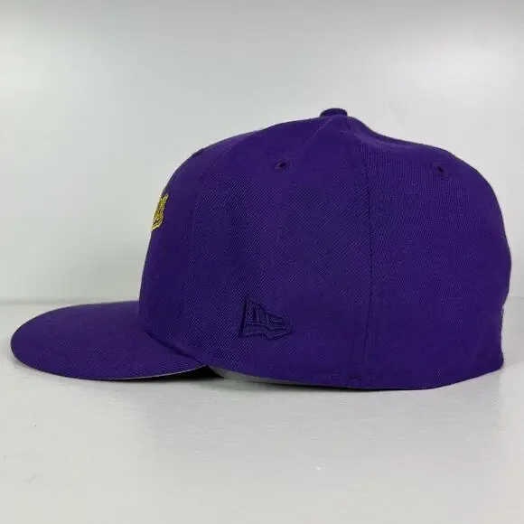 Los Angeles Dodgers Hat Club Fitted Cap 7 1/4 Purple Gold Script New Era 59FIFTY - Picture 5 of 7